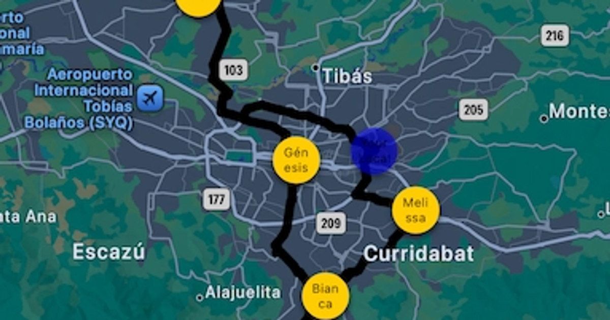 Ruta de reparto optimizada sobre el mapa de la GAM en la app Delivo, con las paradas del día secuenciadas
